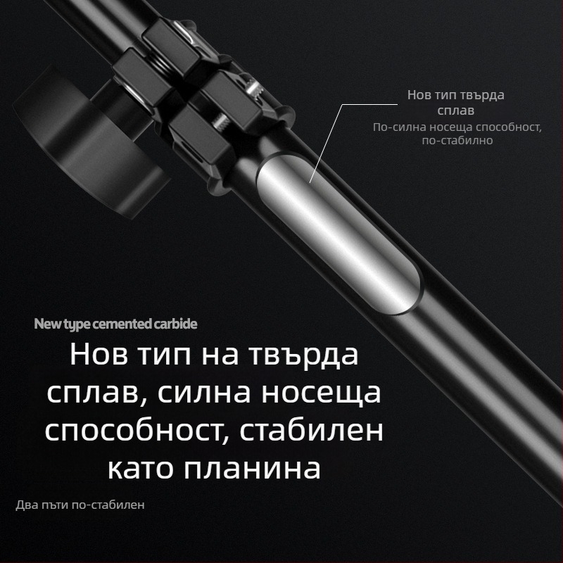 Телефонен штатив за мобилно излъчване с 3-секционна сферично-наклонна глава, настолен под, универсална съвместимост, товароподемност 2–5 кг
