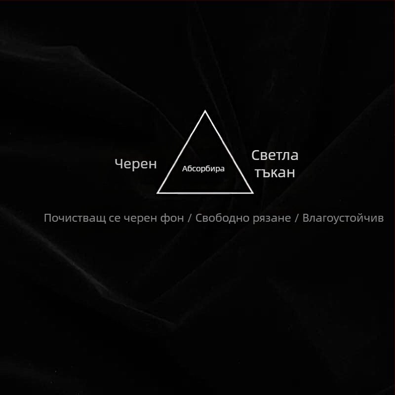 Фон за фотография - светлоабсорбиращ флокиран заден фон, удебелен; Mirror Shadow 001; за снимане на продукти; тегло 0.1