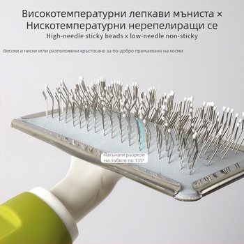 Гребен игловиден за кучета, поддръжка на козината, марка Jbn, пластмасов, 100 бр