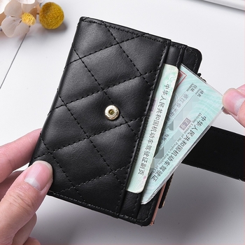 Зипер монетник с множество отделения за карти – дамски портфейл в урбан стил, PU материал, подплата от синтетична кожа, 2025 година, подходящ за ежедневна употреба