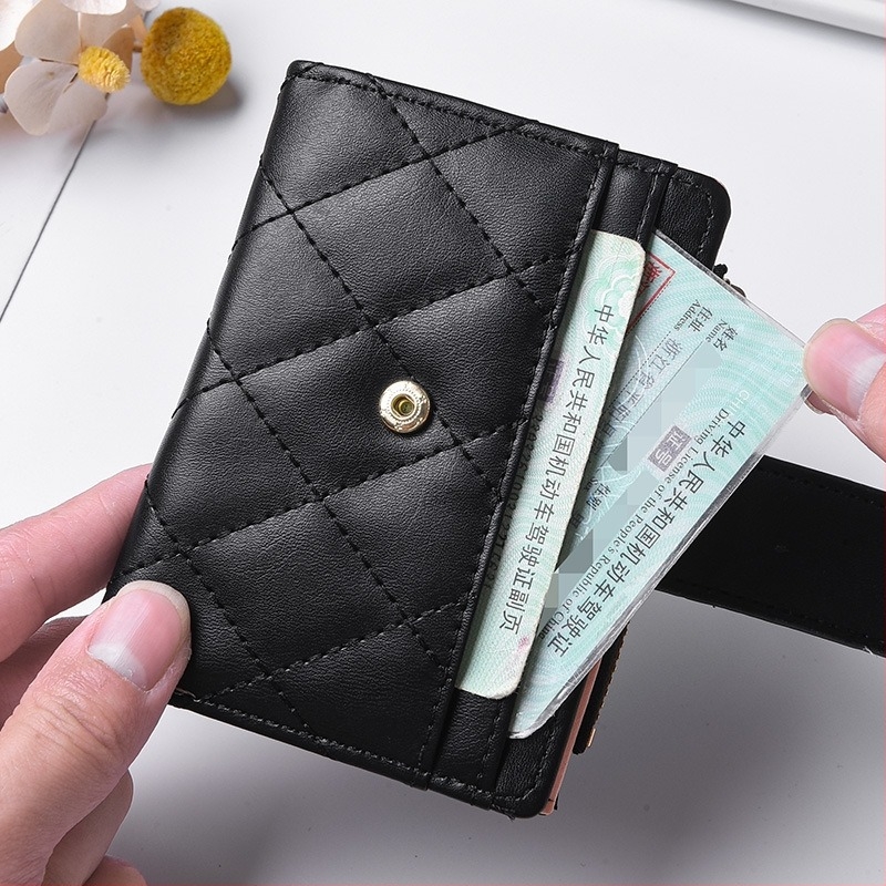 Зипер монетник с множество отделения за карти – дамски портфейл в урбан стил, PU материал, подплата от синтетична кожа, 2025 година, подходящ за ежедневна употреба