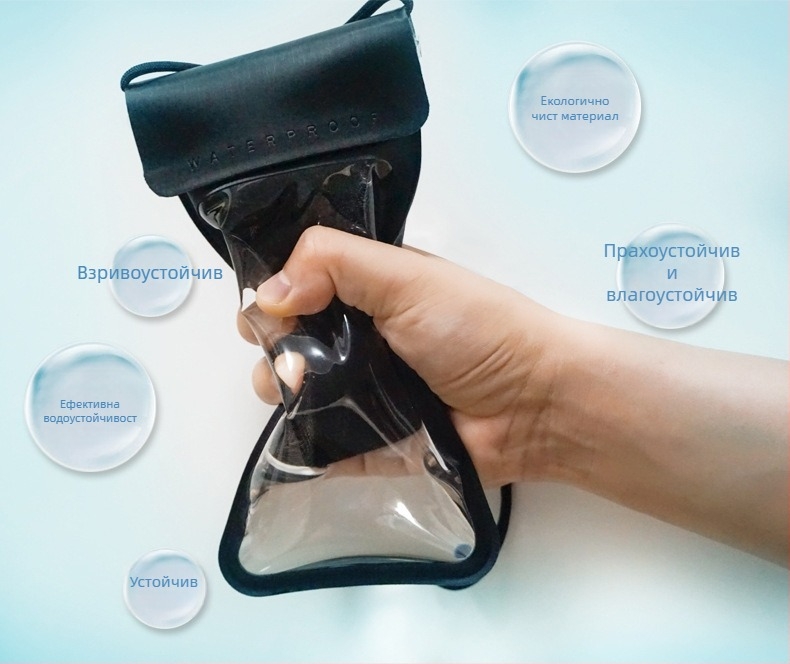 TPU водоустойчива чанта за телефон за открито със съвместим сензорен екран, унисекс, прост стил (Материал: TPU; Сензорен екран: съвместим; Водоустойчива материя; Унисекс дизайн; Стил: прост)