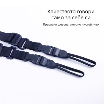 DSLR ремък за врата с бързо освобождаване, 4‑главен нейлонов ремък, регулируем, товар до 20 кг