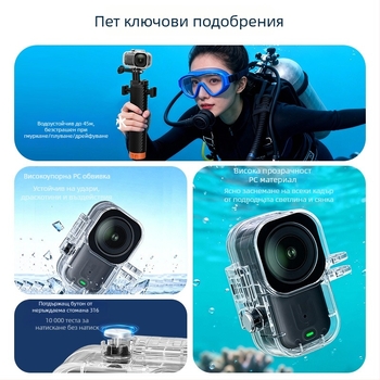 Външна водоустойчива кутия за DJI Nano камера – Материал: PC + 304 неръждаема стомана + закалено стъкло; Модел: DJI Nano Camera; Номер на артикул: FLW138; Марка: sheingka