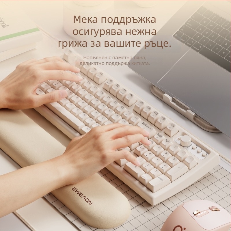 Подложка за китката с паметна пяна, двустранна, LYCRA пяна, за офис