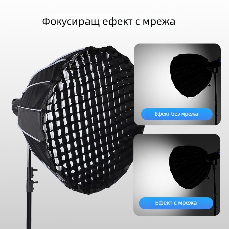 Софтбокс осветление за лична фотография с решетъчен абажур и рефлективна тъкан — Shangwei, 2023