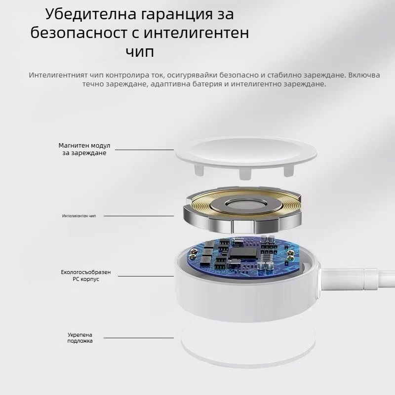 Apple Watch магнитно безжично зарядно – 2.5W изход, 0.5A директно зареждане