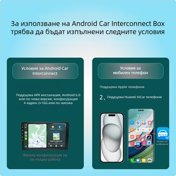 Двоен интеграционен модул за Android автомобилни системи към безжичен CarPlay и Huawei HiCar; модел Z6-ad; USB интерфейс; тегло 50 g; корпус с електроплакиране