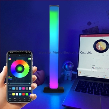 LED atmosfirna svetlina s glasovo upravlenie i sinhronizirana ritmna svetlina (Mодел fw-1; LED svetlina; 5V; абажур ot aluмиnieva splav; дистанционно управление)