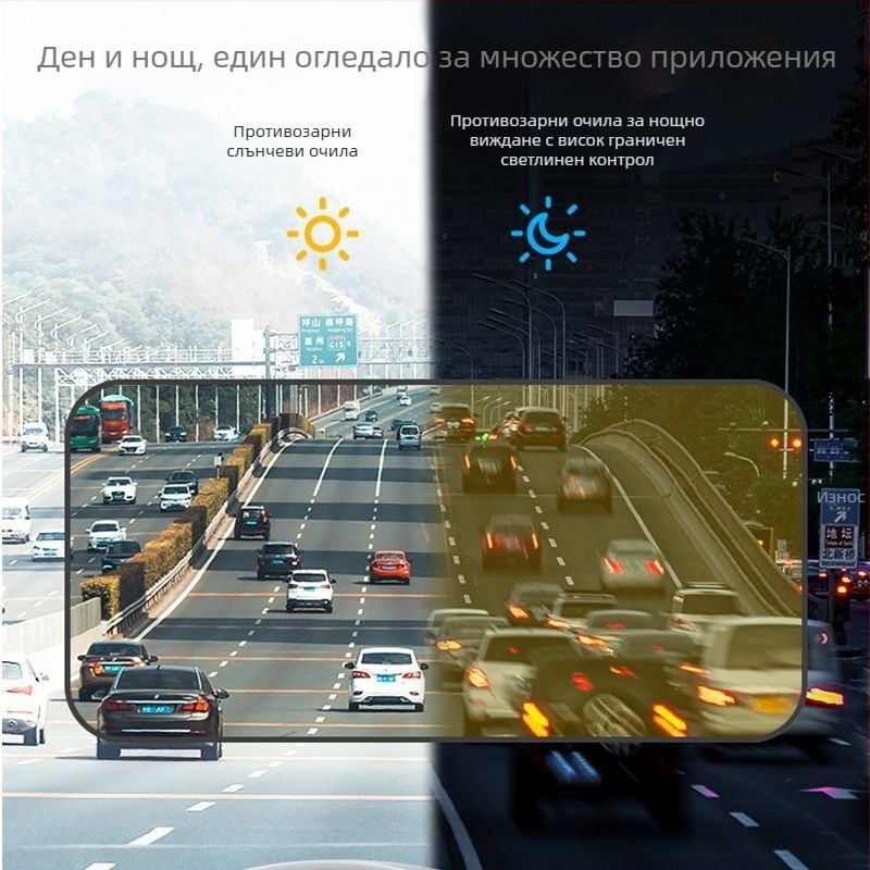 Chaoshuhe Автомобилни слънцезащитни очила за шофьора с антизаслепяване, ABS+акрил, телескопично монтиране, универсално приложение
