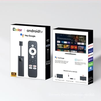 Android TV кутия Gd1, 4K 3840x2160, Android 11, Amlogic Quad-core, 2GB RAM + 16GB ROM