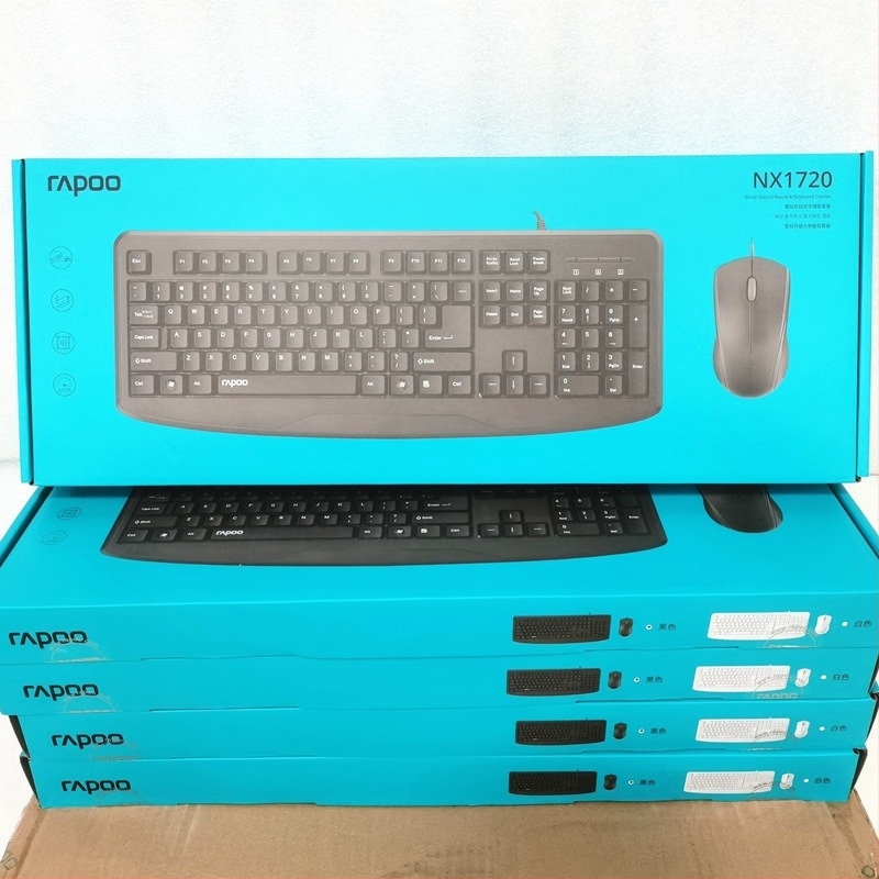Комплект клавиатура и мишка с кабел Rapoo NX1720, USB интерфейси, 1000dpi