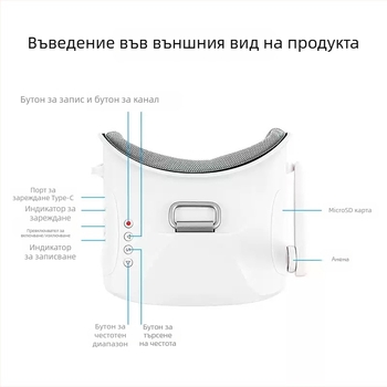 Betafpv FPV очила с лента за глава, 5.8 GHz аналогово предаване на видеото VR03