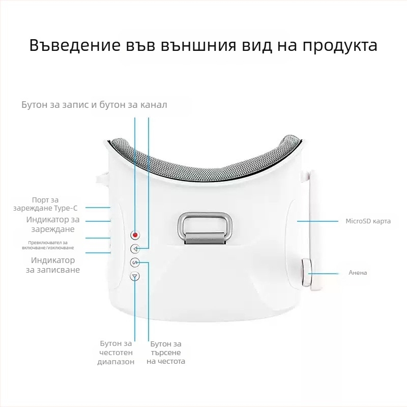 Betafpv FPV очила с лента за глава, 5.8 GHz аналогово предаване на видеото VR03