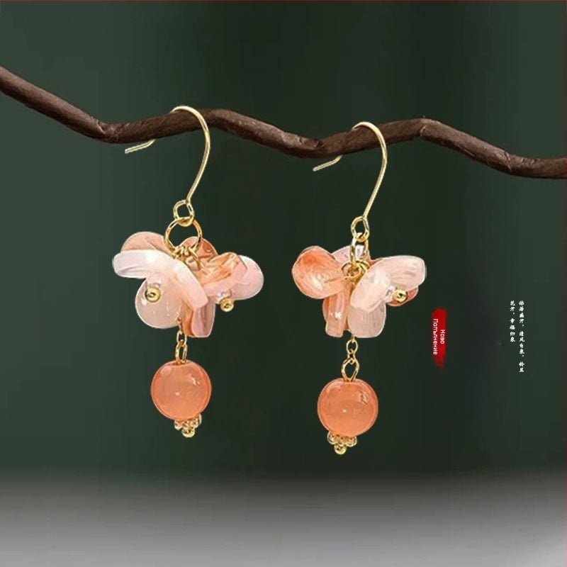 Обеци с флорален мотив от сплав, Doli Jewelry, за жени, есен 2024