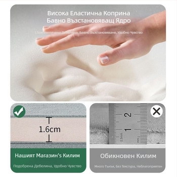 Килим за баня от паметна пяна – противохлъзгащ се, бързосъхнещ, абсорбиращ, машинно пране