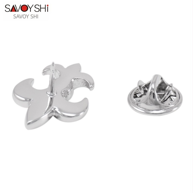 Savoshi брошка | Медна флорална, унисекс, електроплакиране, двойна употреба