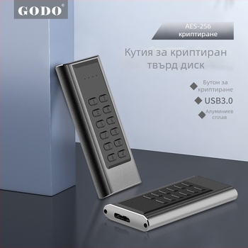 GODO GDMSLK01 шифрован NGFF външен SSD кейс USB 3.0 до 1TB