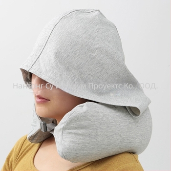 У-образна възглавница за възрастни, японски стил, пълнеж EPS пяна, плат 100% памук