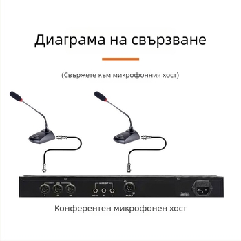 Аудио кабел, 8‑ядрен микрофонен кабел с 8‑пинов авиационен конектор за конференционни системи, мъжки към женски / мъжки към мъжки, никелирано покритие, медна сърцевина с оловено покритие, мед без кислород, ROHS сертифициран