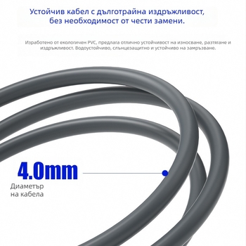 Type-C към DC5521 женски PD захранващ удължителен кабел, висока мощност, дължина 0,5–30 м