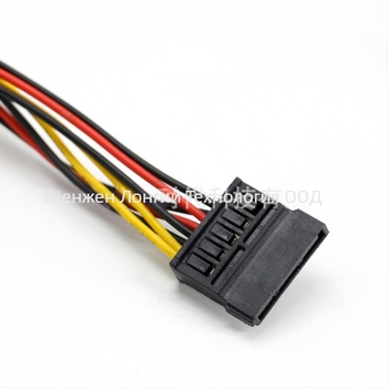 Захранващ удължителен кабел 20-пин ATX24P за видеокарта и дънна платка, модел ATX100124, LYTIMES, 25 cm, конектори: 4-пинов, SATA-15P, 55574P