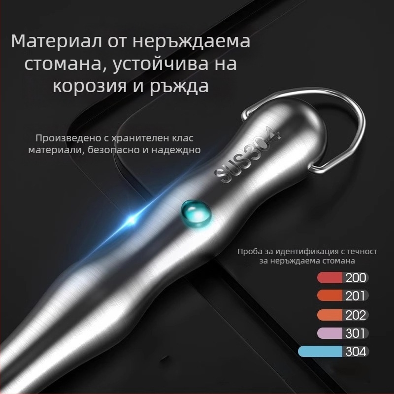 Четка за тенджери с дълга дръжка, от 304 неръждаема стомана, стоманена топка за почистване в кухнята