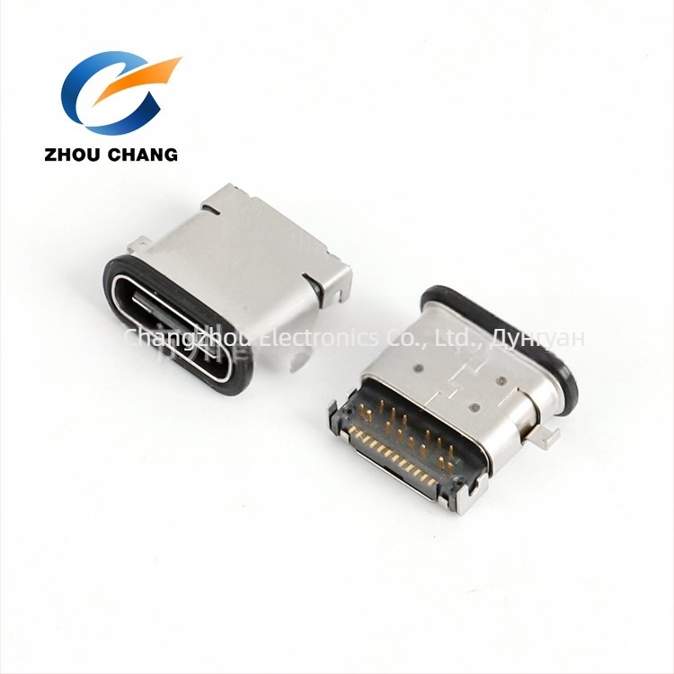 Type-C24P3.1 женски конектор със водоустойчив корпус, 24-пинов за 3C дигитално приложение