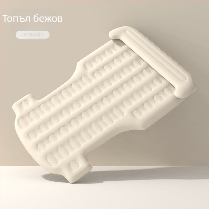 Tesla Model Y задна седалка автомобилна подложка, удебелен флок материал, електрическо надуване, максимална носимоспособност 500 kg, печатано лого