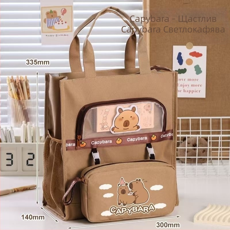 Детска tote чанта за училище - Oxford плат, водоустойчива, ултра лека, износоустойчива, аниме принт