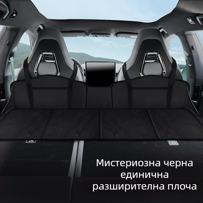 Автомобилен спален мат за задния ред (SUV) — сгъваем разширителен панел, флокинг материал, модел 005, тегло 1.2 кг, носимост до 200 кг, не се изисква надуване