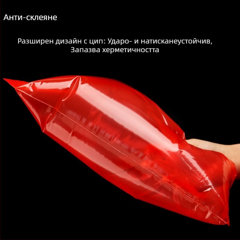 Самозалепваща се прозрачна PE торбичка за хранителни продукти, удебелена, дължина на запечатване 1–1,5 см