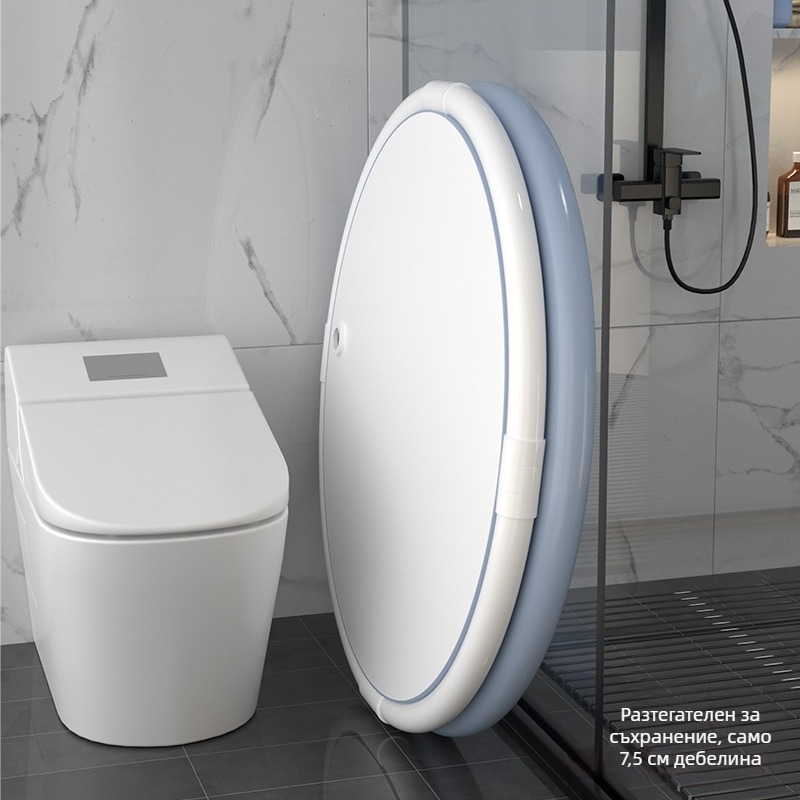 Сгъваема кофа за вана за дома, без монтаж, с постоянна температура и едносекундно бързо отваряне; PVC, за възрастни