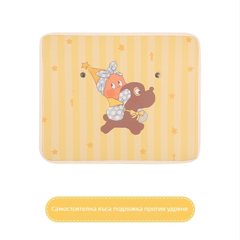 Подложка за облегалката на автомобилното седло против удари при ритници, карикатурен дизайн със звезда, универсална за всички сезони; Материал PU; Пълнеж: гъба; Стил: универсален