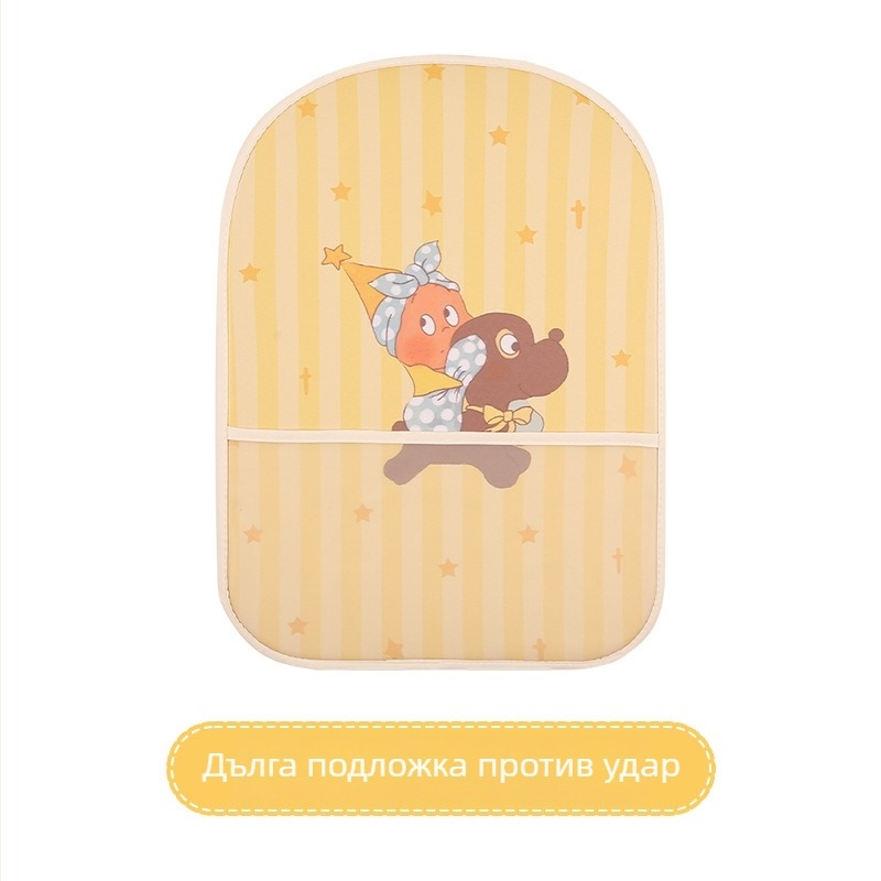 Подложка за облегалката на автомобилното седло против удари при ритници, карикатурен дизайн със звезда, универсална за всички сезони; Материал PU; Пълнеж: гъба; Стил: универсален