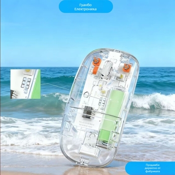 Безжична мишка с двоен режим 2.4G/Bluetooth, USB интерфейс (1600dpi, 4 клавиша, до 10 м)