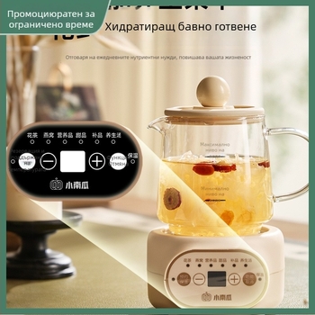 Здравословен чайник за офис — напълно автоматичен чайник с стъклена изолация (0.5 L; керамичен вътрешен резервоар; микрокомпютърно управление; 220V; 300–350W)