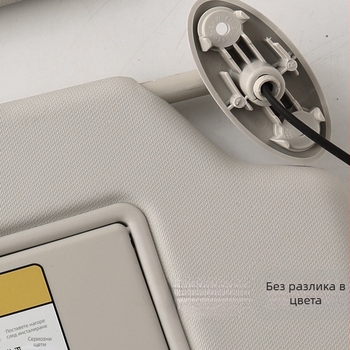 HD огледало за грим в автомобил, монтаж с лепило, универсална съвместимост, със светлини, опростен дизайн