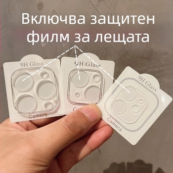 Пълно покритие прозрачен филм за лещите на задната камера на iPhone 16 Pro Max – устойчив на падане, HD, анти отпечатъци