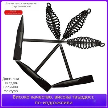Чук за заваряване с глава от високовъглеродна стомана, двойна глава, стоманена дръжка, 300 г/500 г