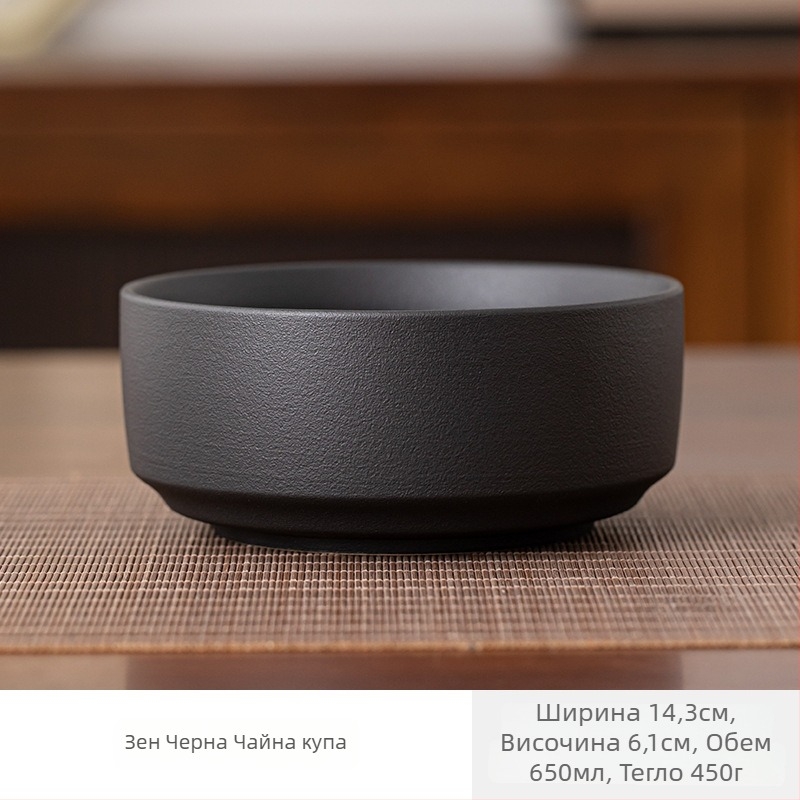 Керамичен комплект за чайно измиване с чаена купа и съд за чайни утайки – премиум, модерен стил