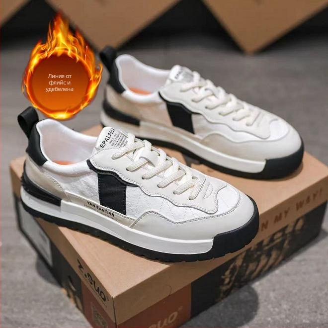 Мъжки лофери за свободното време, кожа с напукана текстура, кръгъл нос, връзки, гумирана подметка, стелка от първокласна свинска кожа