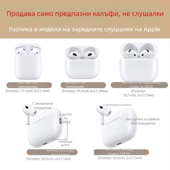 AirPods 4 калъф за защита за Apple безжични Bluetooth слушалки, поликарбонат, гравиран дизайн, IP стил
