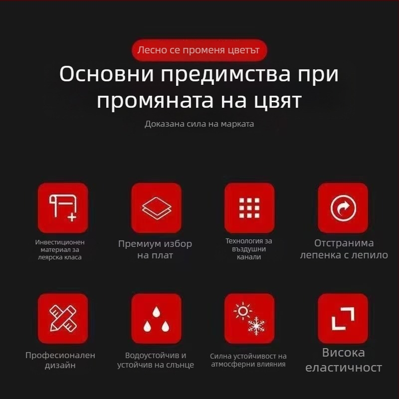 Винил за автомобил — матов финиш, PVC материал, защита на боята, намаляване на отблясъците през нощта за по-безопасно шофиране, 2-годишна гаранция