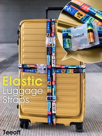 Еластична багажна лента, геометричен принт, полиэстер, водоустойчива, износоустойчива, против кражба