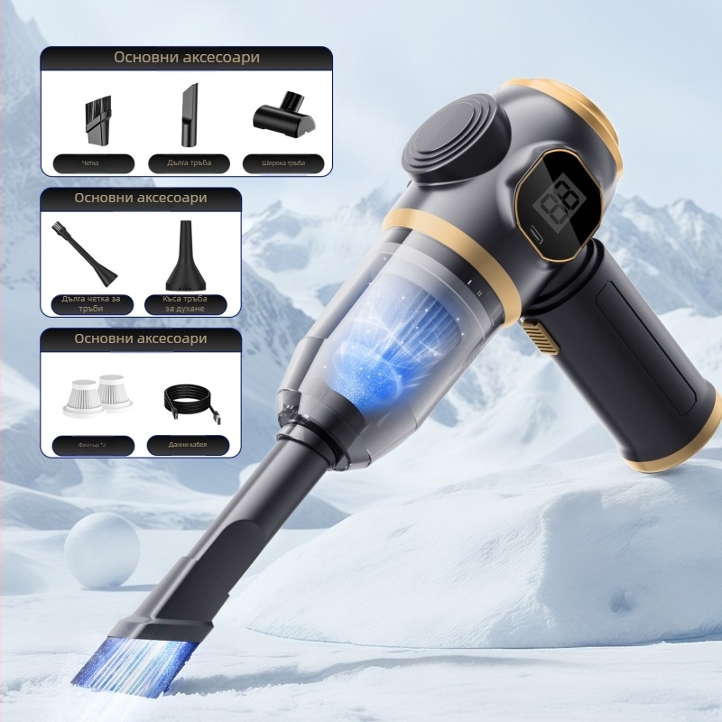Безжичен ръчен вакуум с всмукване до 4500 Pa, 55 W, презареждащ се, напрежение ≤36V, функция за духане на прах