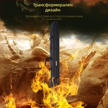 Kaisen ABS чанта за риболовни пръчки – преносима, куршумоподобна форма, водоустойчива за монтаж и носене на пръчки
