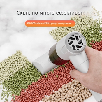 Преносима прахосмукачка за дома и кола, безжичен духач и всмукване, двойна функция, батерийно захранване, 6000 Па, 80 W, ≤36 V