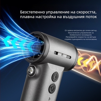 Преносим автомобилен прахосмукачка, безжичен ръчен вакуум с всмукване 20000 Pa, 10 W входна мощност, цифров дисплей, живот на батерията 1–3 ч