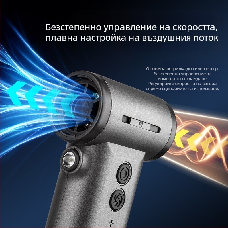 Преносим автомобилен прахосмукачка, безжичен ръчен вакуум с всмукване 20000 Pa, 10 W входна мощност, цифров дисплей, живот на батерията 1–3 ч